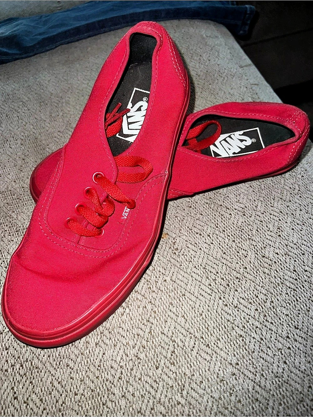 Vans Authentic red vans .